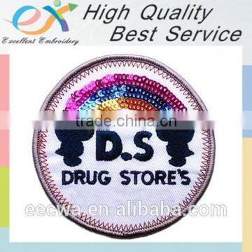 professionally custom logo sequins embroidery patch