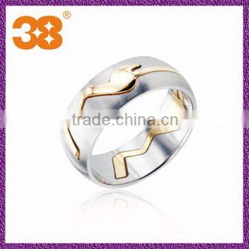 Fashion Stainless Steel Gold Ring