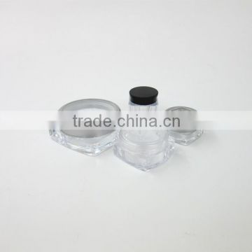 effective trial samples size AS clear double layers 3g5g10g square and round cream jar of cosmetic container