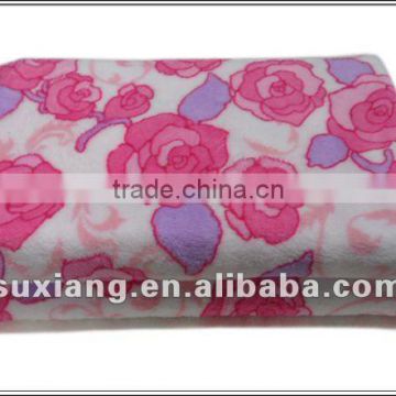 100% polyester printed solid and soft flannel fleece blanket