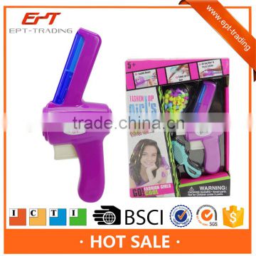 Fashion pretend plastic hair beauty hair set toy for girl