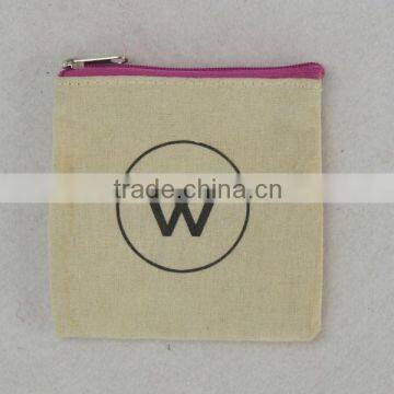 New products top fashionable canvas zipper pouch, screen printing canvas pouch