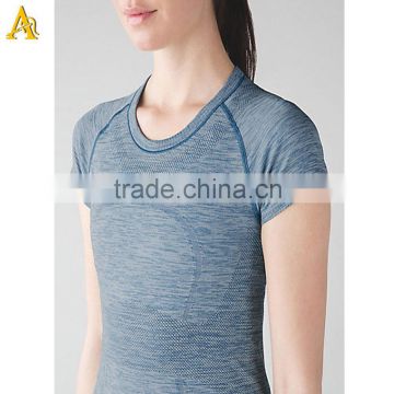 Womens Sports Top Short Sleeve T-shirt Cotton Fabric Rich Fitness Gym Shirt