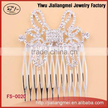 2015 Bridal haircomb silver alloy rhinestone decorative hair combs