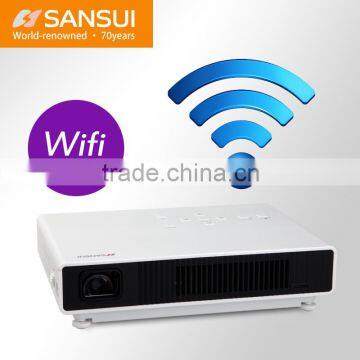 Top Quality Built-in Battery 12000mA Short Throw Wide Angle Android 4.2 Wifi mini projector 1080p