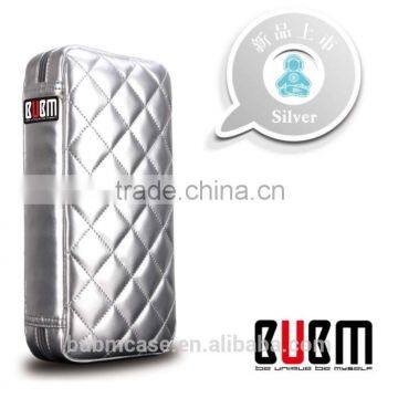 Fashion Silver 64 Capacity PU Fabric DVD Case CD Holder personalized cd case multi disc dvd cases