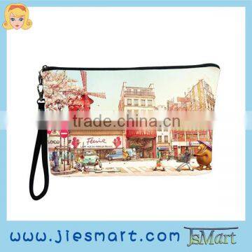 cosmetic bag MOQ free custom sublimation printing