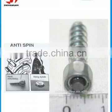 customized sintered polished YG8 yg11c tungsten carbide screw ice antiskid spiral tire studs