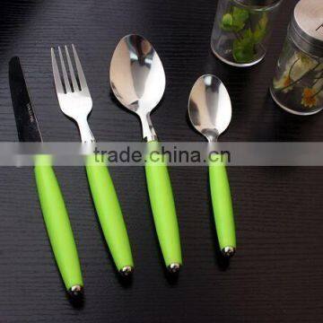 New Hot Selling Plastic Handle Stainless Steel Tableware - KX-P082