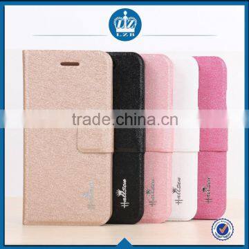 LZB Silk grain series PU leather Flip wallet stand case cover for Alcatel One Touch Pop C1 OT-4015
