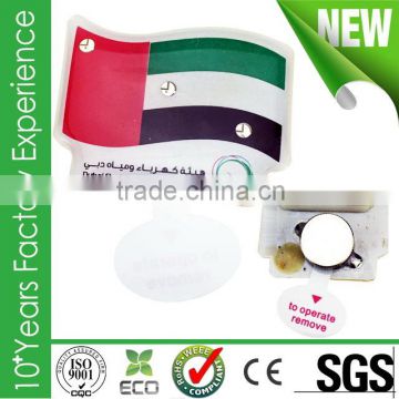 Custom free design flag pin led badges for uae national day