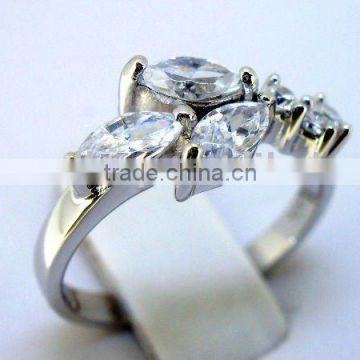 cz silver ring QCR039