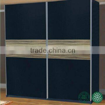 Environmental friendly factory direct melamine sliding door wall wardrobe for bedroom