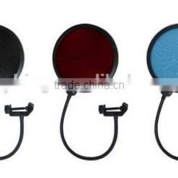 Metal Gooseneck Microphone Windshield Double Mesh , Broadcast Microphone Windscreen For Noise Filter photo-3