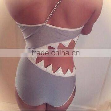 2016 Sexy Personality Conjoined Shark Mouth Swimsuit for Women photo-2