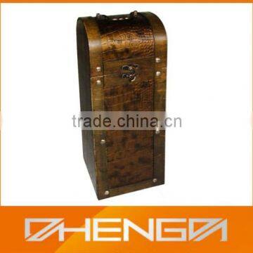 Best Sell factory customized 2 bottles leather red wine storage box (ZDS-F397)