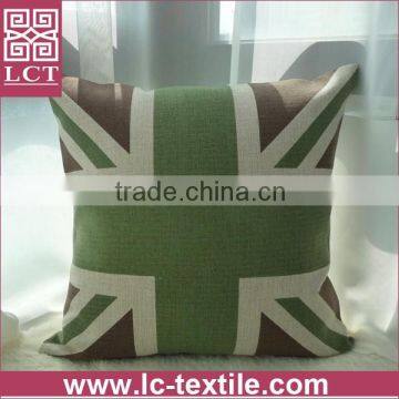 supply latest design custom silk screen printing linen cushion with concealed zipper(LCTP0038)