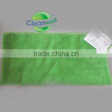 Green warp knitting microfiber cleaning cloth