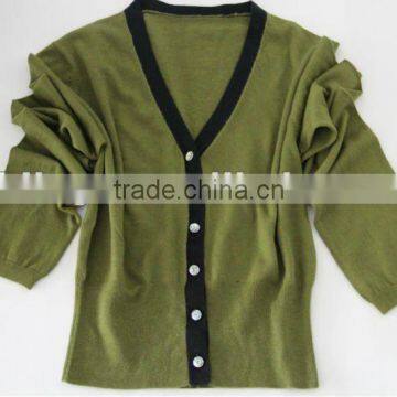 Cashmere knit button up cardigan sweater