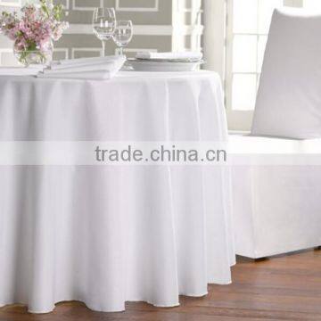 hotel and banquet use polyester plain white round table cloth