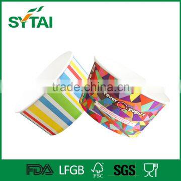 9oz disposable custom printed ice cream cups wholesale container with lid
