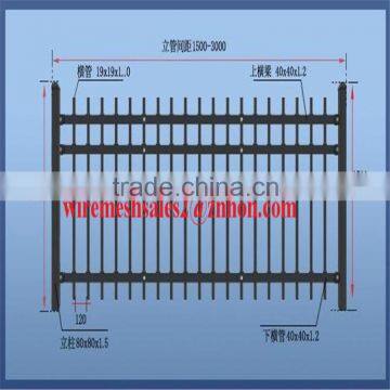 High Quality Black Painted Ornamental Wrought Iron Fence