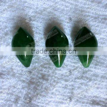 Natural dyed green jade teardrop loose beads