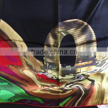 2016 New Design Beautiful 100% Silk Mosi Scarf