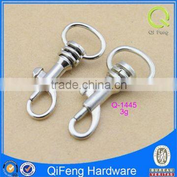 Q-1445 metal snap hook, dog leash hook ,silver samll size snap hooks bag parts