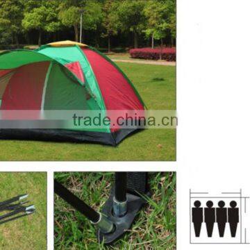 Outdoor 3-4 Person Portable Single Layer Patio Foldable Custom Camping Tent for Hiking