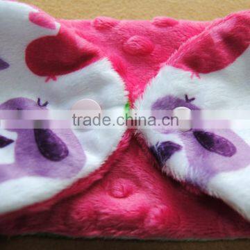 European Style Printed Minky Infant Scarfs Hot Pink For Girls Decor photo-4