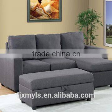 Modern new design sofa with ottoman fabric living room sofa