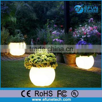 waterproof outdoor/indoor illuminated led light planter flower garden pots