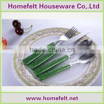 hot sale plastic handle stainless steel cutlery set in low price