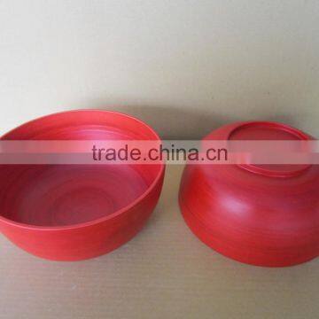 Multi color bamboo bowl made in Vietnam