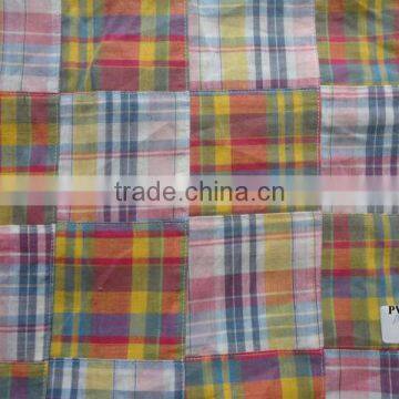 100%Cotton Madras Check patchwork fabric