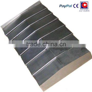 telescopic type steel plate shield for machine guide
