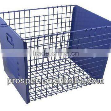 Blue storage wire basket