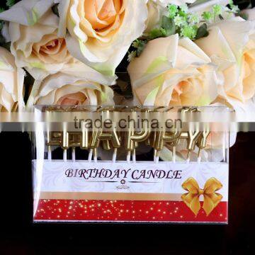 Golden Letter Candle for Birthday photo-5