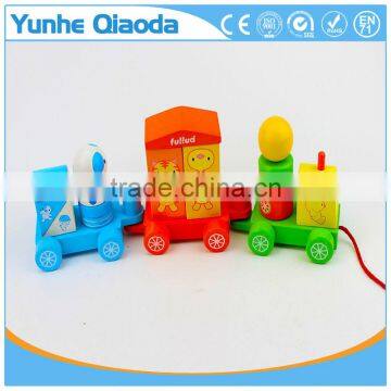 Colorful Wood Stocking Train Toys Colorful Animation Blocks Education Gift photo-4