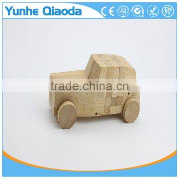 Wood 3D Vehicle Block Car 3D Woodcraft Kit Assemble Paint DIY 3D Puzzle Toys for Kids Adults the Best Birthday Gift photo-2