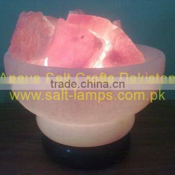 Fire Bowl Salt Lamp/ Crafted Salt Lamp/ Himalayan Salt Lamps/ Salt Lamp With Chunks photo-2
