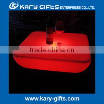 Unbreakable Plastic Material Modern Led Light Coffee Table for Living Room photo-3