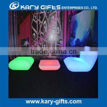 Unbreakable Plastic Material Modern Led Light Coffee Table for Living Room photo-4