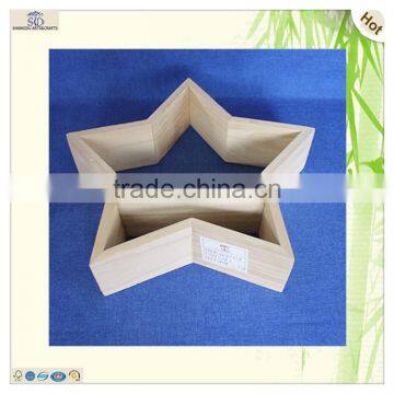 Hot Selling Unfinished Unique Gift Original Color Wooden Star
