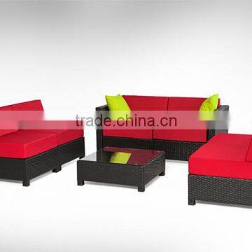 Indoor Outdoor Sofa Furniture set 7 pcs Luxury Wicker Patio Sectional