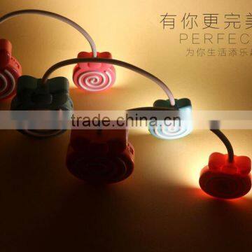 Cute Lollypop Shape Table Lamp With Touch Sensor, USD Charge LED Night Light For Study photo-3