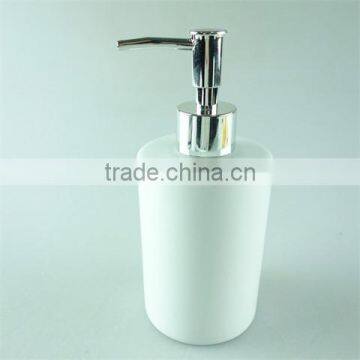 Lotion Dispenser, Toilet Brush Holder, Tumbler Accessory White Ceramic Bathroom Sanitary 3 Set photo-3