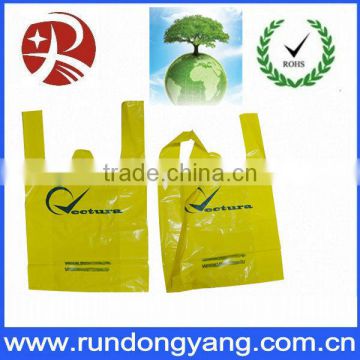 yellow biodegradable t shirt bags