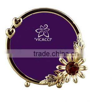 24K Gold Plated Daisy 3x3" Photo Frame for Home Decor